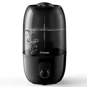 iTvanila Cool Mist Humidifiers for Babies [BPA Free], 2.7L Quiet and Small Humidifier for Bedroom Nightstand, Space-Saving, Filterless,(C1A)