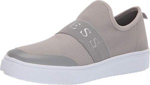 GUESS Women's Some Sneaker, Grey, 8.5 M US