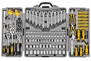 Mechanics Tool Set 205-Piece, Household Tool Kit Set with Tools Box Case for Men and Women