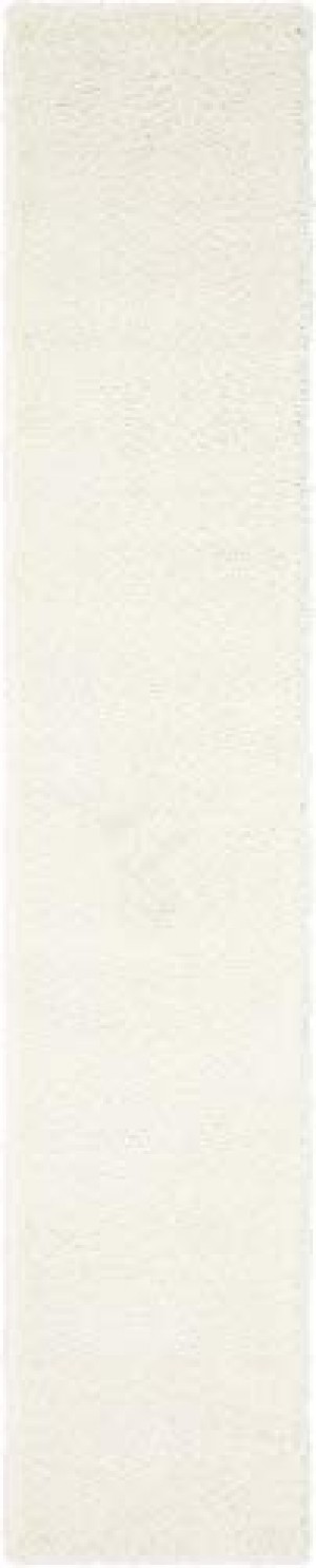 Unique Loom Solo Solid Shag Collection Modern Plush Snow White Runner Rug (2' 6 x 13' 0)