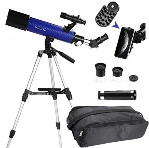 MaxUSee 70mm Telescope Focal Length 500mm for Kids Adults & Beginners, Travel Scope with Adjustable & Stable Tripod, Refractor Telescope with Carrying Bag and Phone Adapter