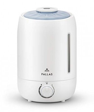 Pallas 2019 Humidifier - 5L Cool Mist Ultrasonic Humidifier for Bedroom, Baby, Home, Vaporizer for Large Room with Adjustable Mist Knob 360 Rotatable Mist Outlet