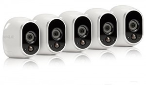 Arlo - Wireless Home Security Camera System | Night vision, Indoor/Outdoor, HD Video, Wall Mount | Cloud Storage Included | 5 camera kit (VMS3530-100NAR) - (Renewed)