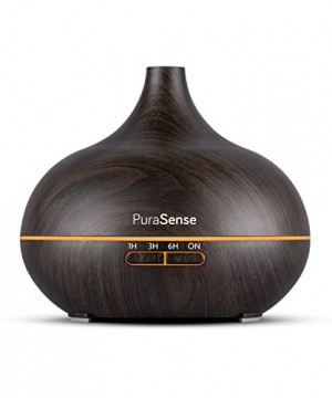 PuraSense Ultrasonic Aromatherapy Essential Oil Diffuser, 550ml Cool Mist Humidifier with Color LED Lights Changing and Waterless Auto Shut-off for Office Home Bedroom Living Room Study Yoga Spa
