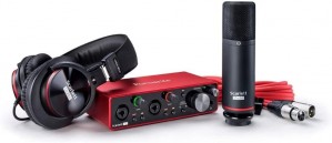 Focusrite Scarlett 2i2 Studio 3rd Gen USB Audio Interface Bundle for the Songwriter with Condenser Microphone and Headphones for Recording, Streaming, and Podcasting 
