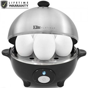 Maxi-Matic EGC-508 Easy Electric Egg Poacher, Omelet & Soft, Medium, Hard-Boiled Measuring Cup Included, 7 Capacity, Stainless Steel
