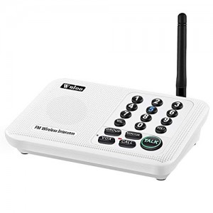 Wuloo Intercoms Wireless for Home 5280 Feet Range 10 Channel 3 Code, Wireless Intercom System for Home House Business Office, Room to Room Intercom, Home Communication System (1 Pack, White)