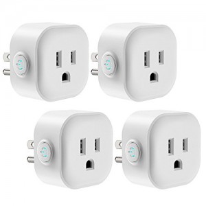 WiFi Smart Plug, Maxcio Smart Outlet Compatible with Alexa Echo, Google Home for Voice Control, Remote Control, Ifttt Enabled, Alexa Smart Plug Mini with Timing Function, No Hub Required, 10A - 4 Pack
