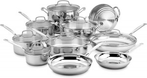 Cuisinart 17-Piece Cookware Set, Chef's Classic Steel Collection 77-17N