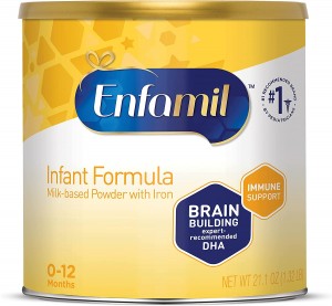 Enfamil Infant Formula, Milk-based Baby Formula with Iron, Omega-3 DHA & Choline, Powder Can, 21.1 Oz
