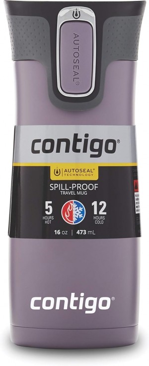Contigo West Loop Stainless Steel Travel Mug with AUTOSEAL Lid, 16oz., Dark Plum