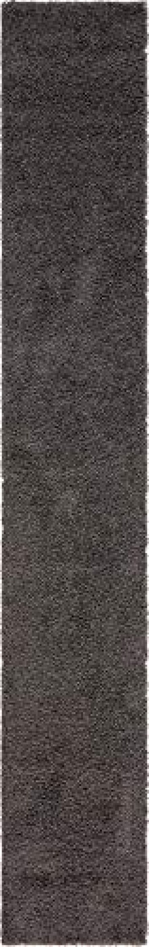Unique Loom Solo Solid Shag Collection Modern Plush Graphite Gray Runner Rug (2' 6 x 16' 5)