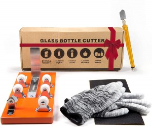 HOME PRO SHOP Bottle Cutter & Glass Cutter Kit- Wine Bottle Cutter DIY Tool- Glass Bottle Cutter Kit for Wine, Beer Bottles, Mason Jars - Bottle Cutting Kit w/Safety Gloves & Accessories 