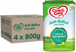 Cow & Gate Anti-Reflux Baby Milk Powder Formula, from Birth, 800 g (Pack of 4) 