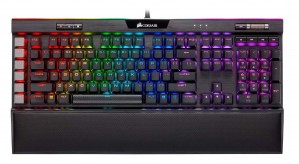 Corsair K95 RGB Platinum XT Mechanical Gaming Keyboard, Backlit RGB LED, Cherry MX Speed RGB Silver, Black (CH-9127414-NA)