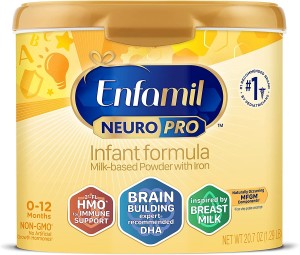 Enfamil NeuroPro Baby Formula, Triple Prebiotic Immune Blend with 2'FL HMO & Expert Recommended Omega-3 DHA, Inspired by Breast Milk, Non-GMO, Reusable Tub, 20.7 Oz