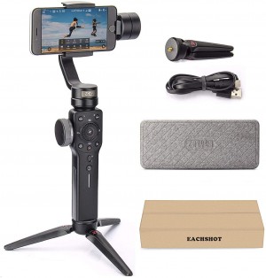 Zhiyun Smooth 4 Professional Gimbal Stabilizer for iPhone Smartphone Android Cell Phone 3-Axis Handheld Gimble Stick w/ Grip Tripod Ideal for Vlogging YouTube Vlog TikTok Instagram Live Video Kit