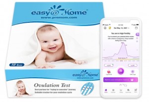 Easy@Home Ovulation Test Strips (50-Pack), FSA Eligible Ovulation Predictor Kit, Powered by Premom Ovulation Calculator iOS and Android APP, 50 LH Tests