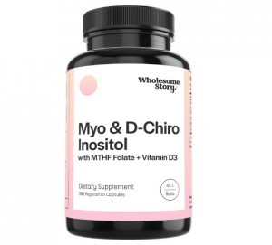 Myo-Inositol & D-Chiro Inositol Capsules with MTHF, Folate, Vitamin D | Support for Ovarian Function, Hormone Balance, & Homocysteine Levels | Fertility Supplements for Women | 40:1 Ratio