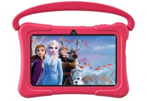WXUNJA Kids Tablet, 7 inch Android Tablet for Kids, 3GB 32GB Toddler Tablet with Bluetooth, GMS, WiFi, Parental Control, Dual Camera, Shockproof Case (Red)