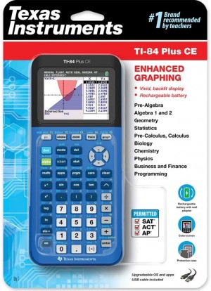 Texas Instruments TI-84 Plus CE Color Graphing Calculator, Bionic Blue