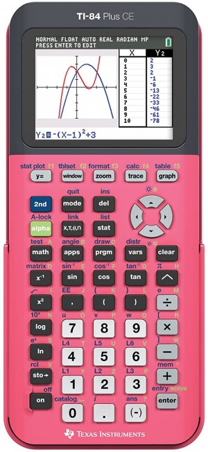 Texas Instruments ti-84 Plus Ce Color Graphing Calculator, Coral