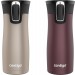 Contigo West Loop 2.0 Leak-Proof Spill-Proof Insulated Stainless Steel Travel Mug, 16oz., 2 Pack, Brown Sugar & Chocolate Truffle Metallic
